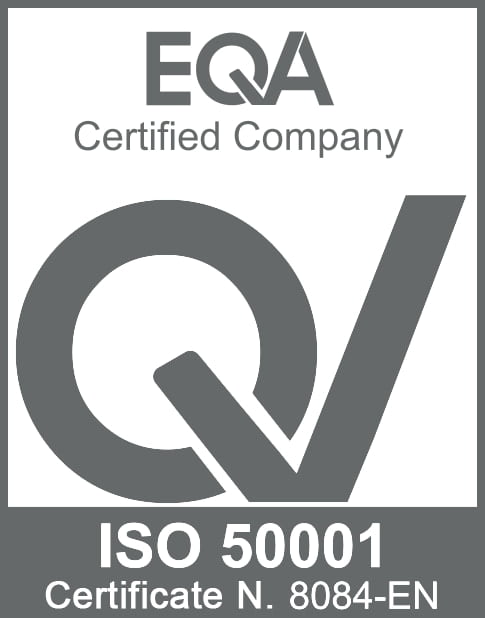ISO 50001 energy management certification badge
